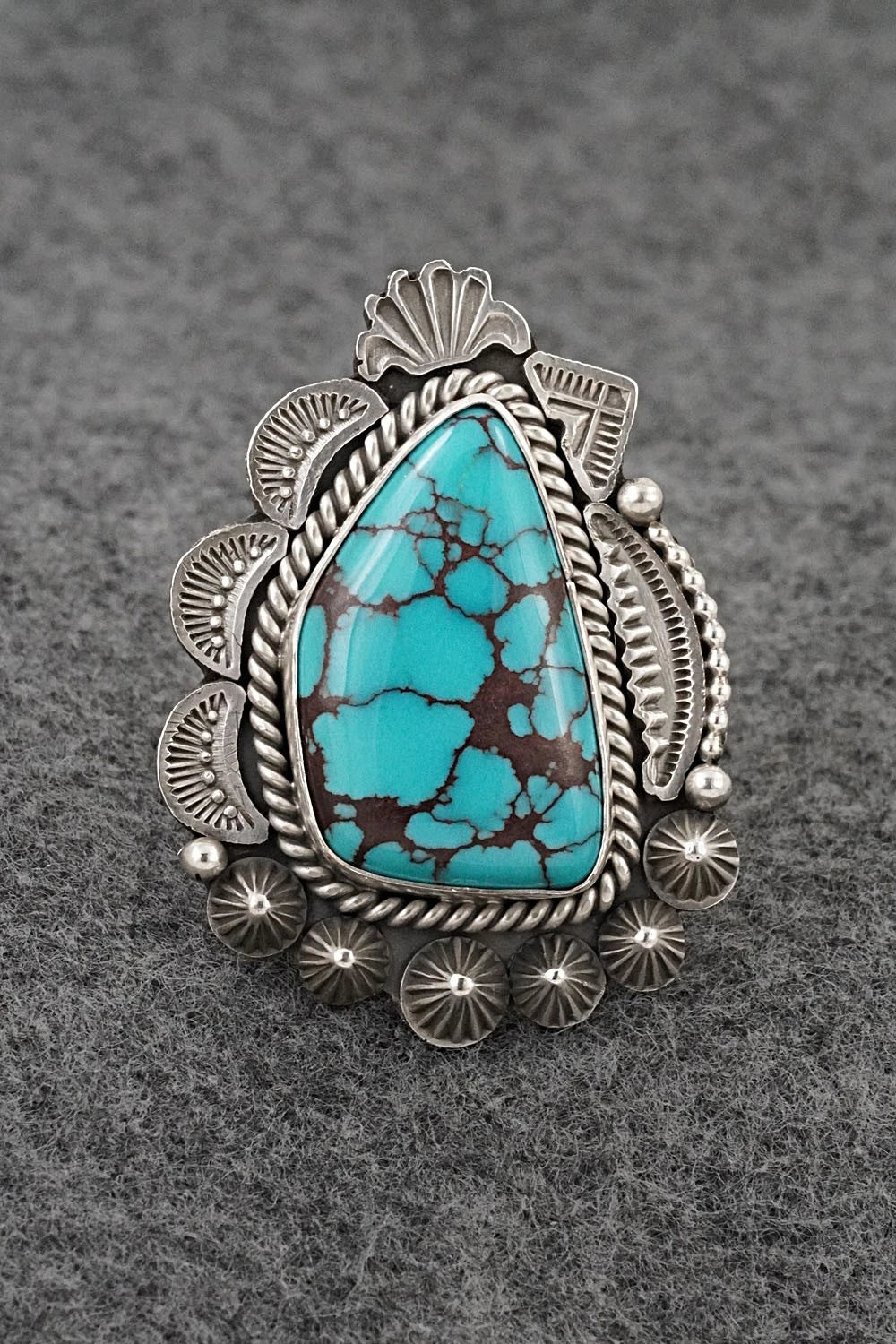 Turquoise & Sterling Silver Ring - Michael Calladitto - Size 10