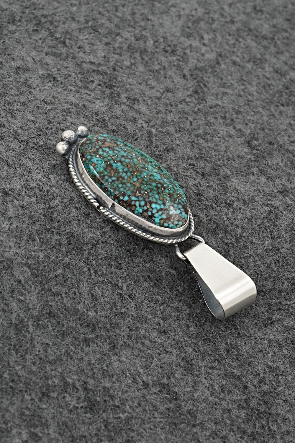 Turquoise & Sterling Silver Pendant - Rena Begay