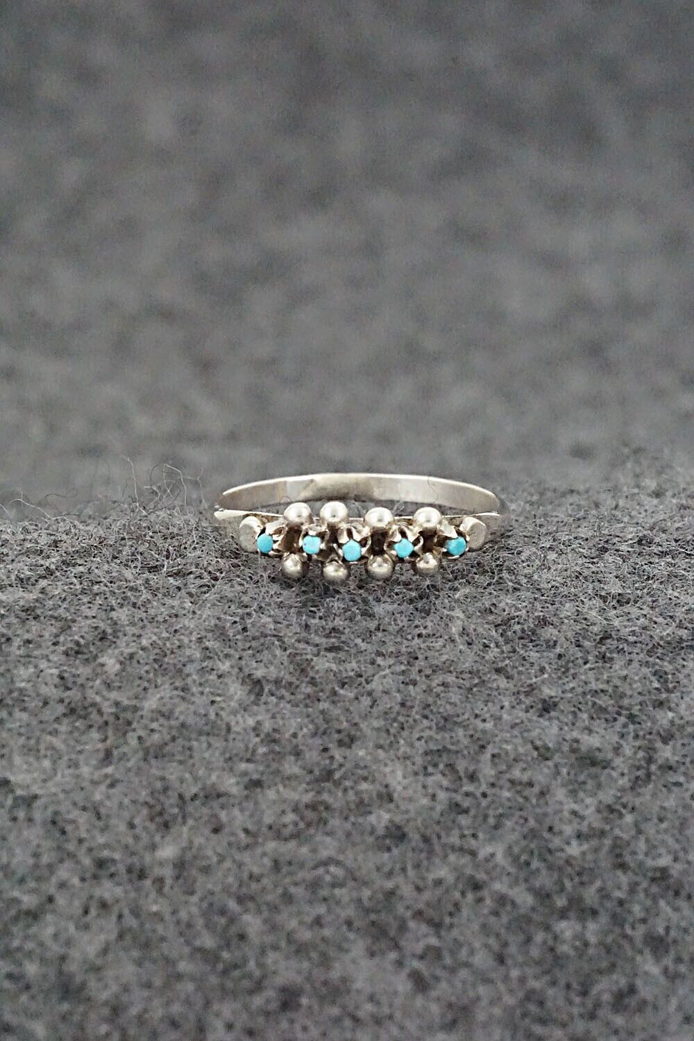 Turquoise & Sterling Silver Ring - Justin Amesoli - Size 5.75