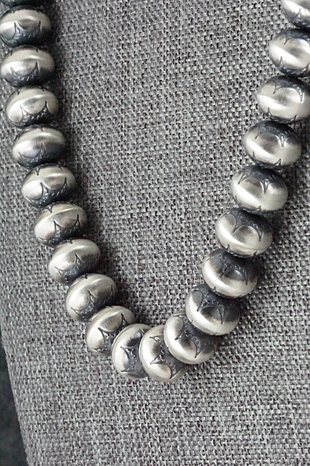 Sterling Silver Navajo Pearl Necklace 18" - Bryannen Halwood