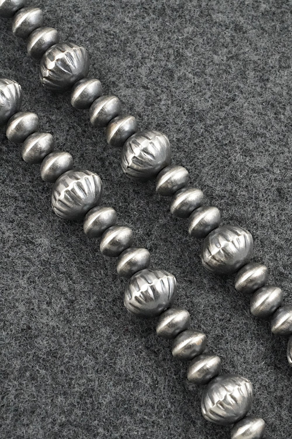 Sterling Silver Navajo Pearl Necklace 22" - Tonisha Haley
