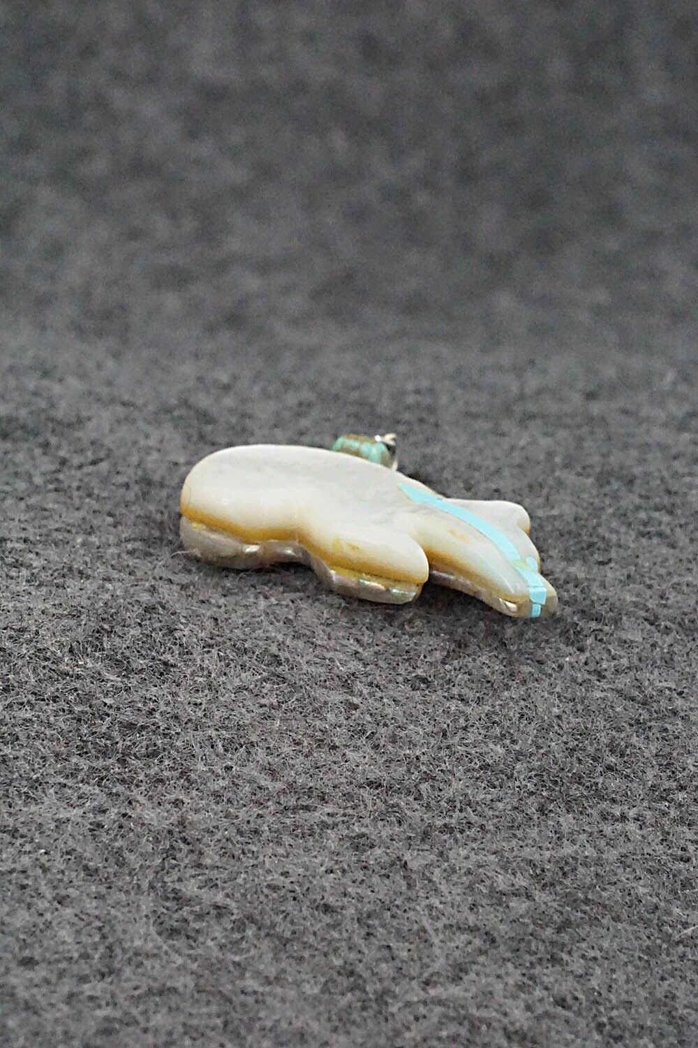 Bear Zuni Fetish Pendant Carving - Kenric Laiwakete