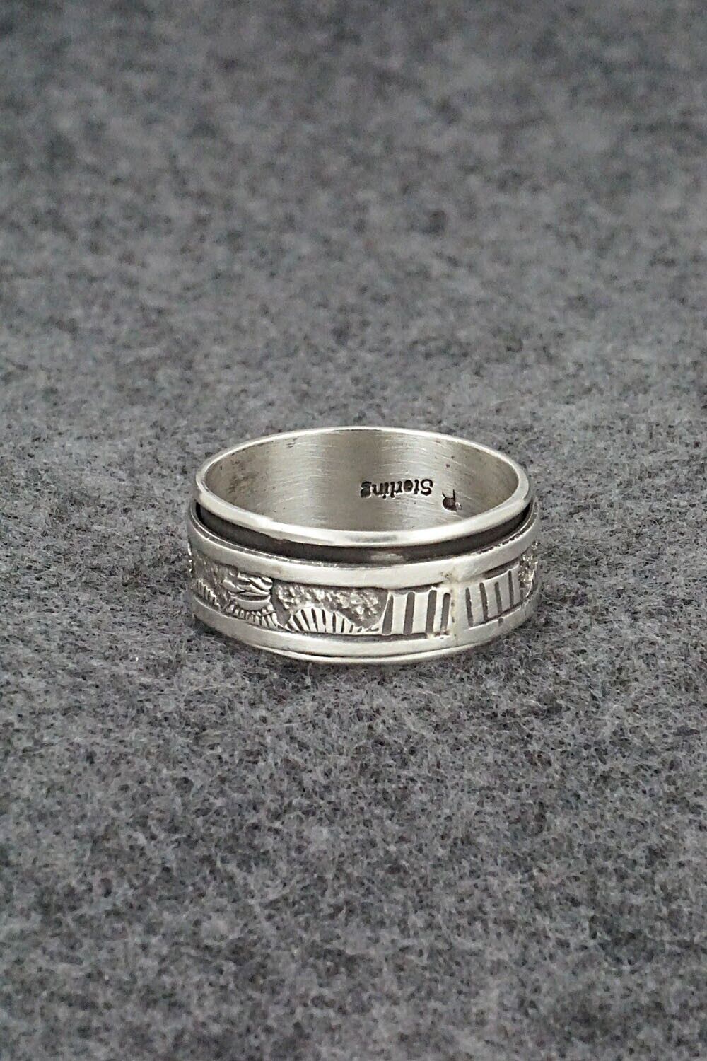 Sterling Silver Spinner Ring - Elaine Becenti - Size 11.75