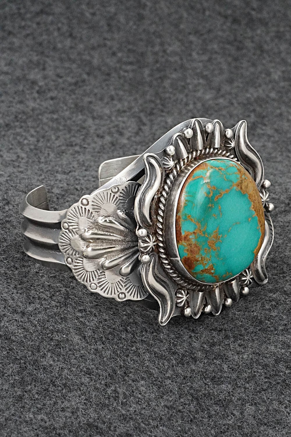 Turquoise & Sterling Silver Bracelet - Raymond Delgarito