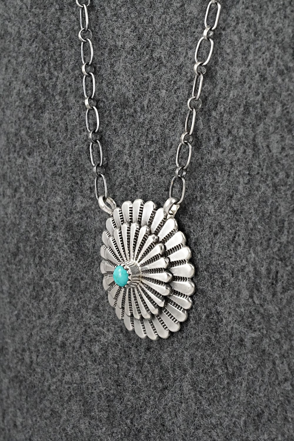 Turquoise & Sterling Silver Necklace - Sheldon Mariano