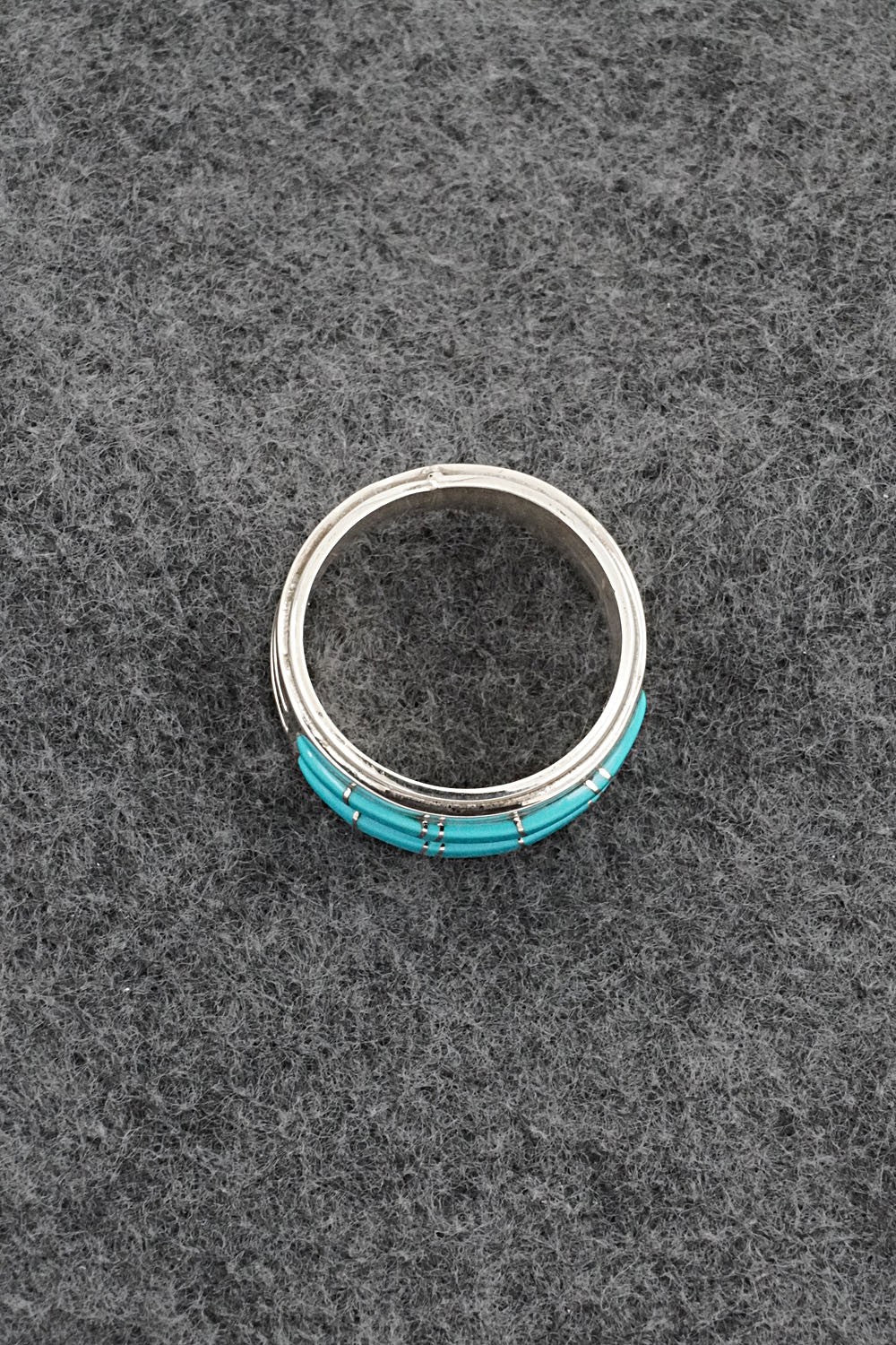 Turquoise & Sterling Silver Ring - Wilbert Muskett Jr. - Size 9.5