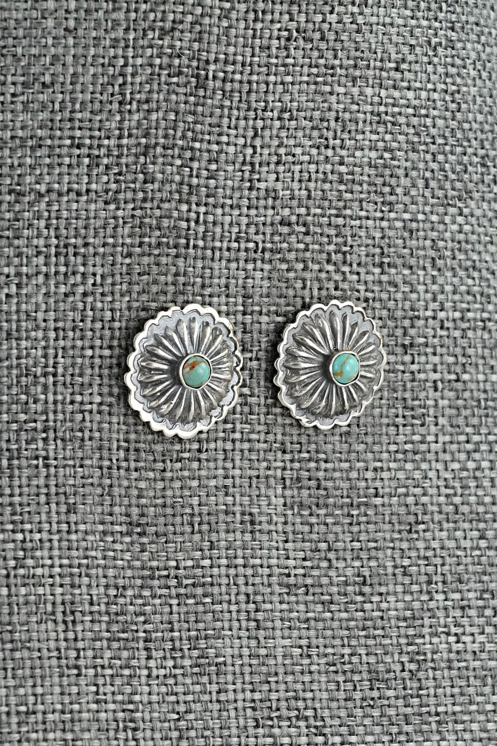 Turquoise & Sterling Silver Earrings - Terry Charlie