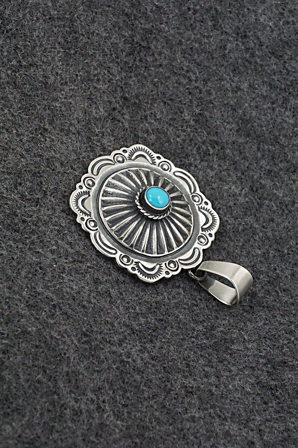 Turquoise and Sterling Silver Pendant - Derrick Gordon