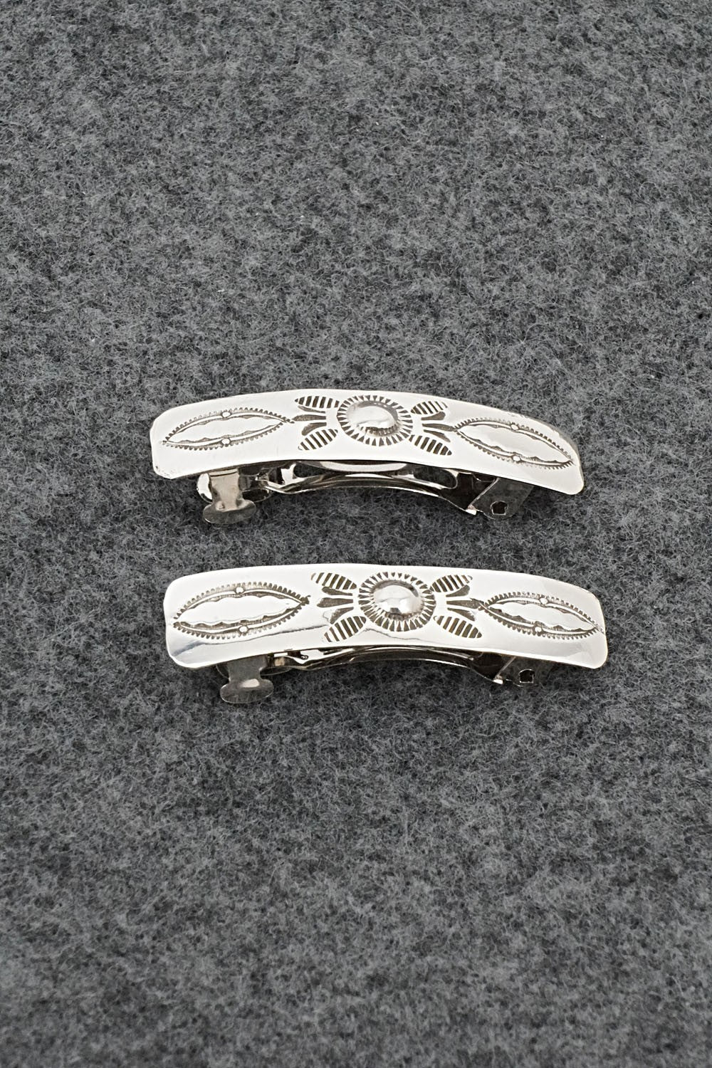 Sterling Silver Hair Barrettes - Bertha Begay
