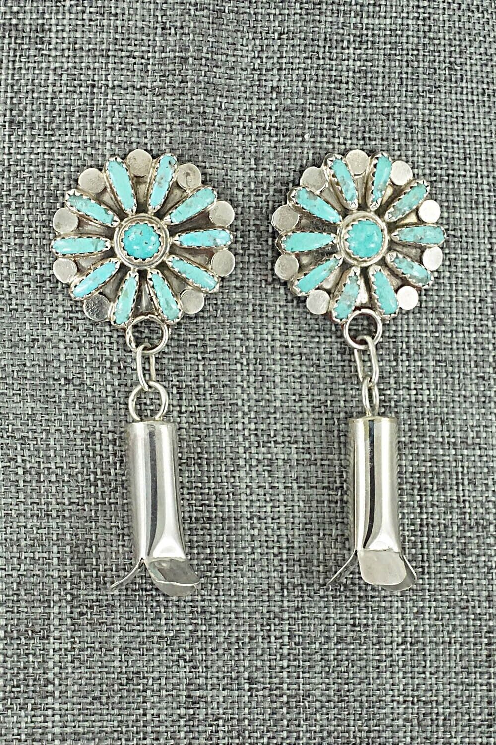 Turquoise & Sterling Silver Earrings - Lavell Byjoe