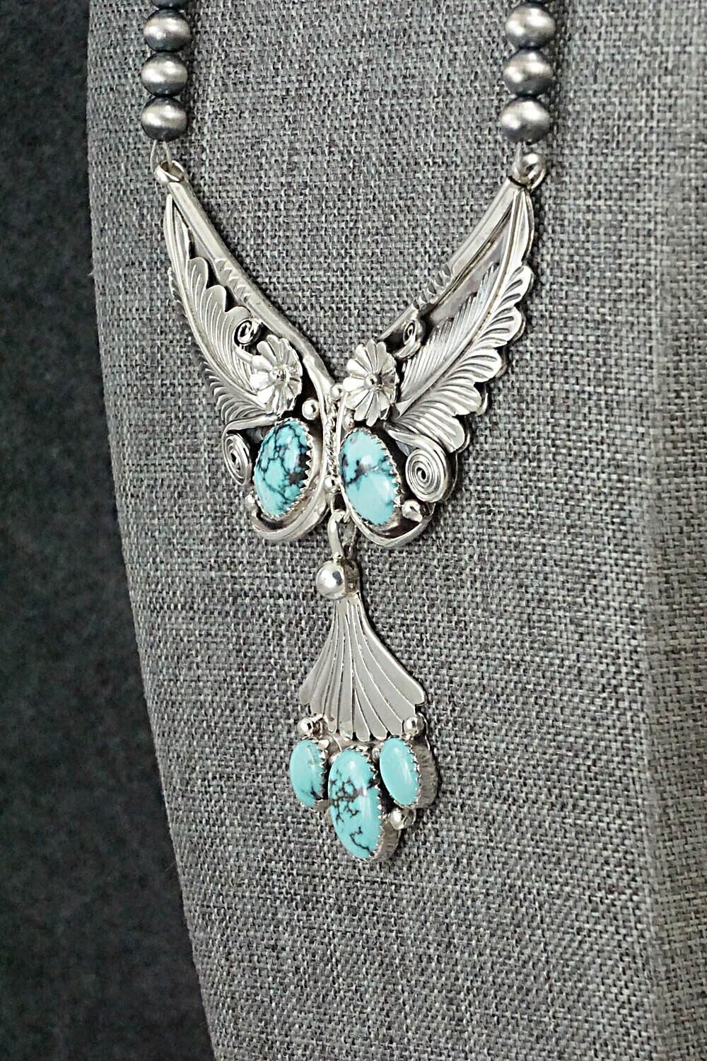 Turquoise & Sterling Silver Necklace - Henry Attakai
