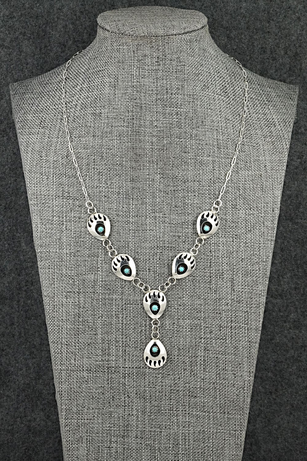Turquoise & Sterling Silver Necklace - Leta Parker