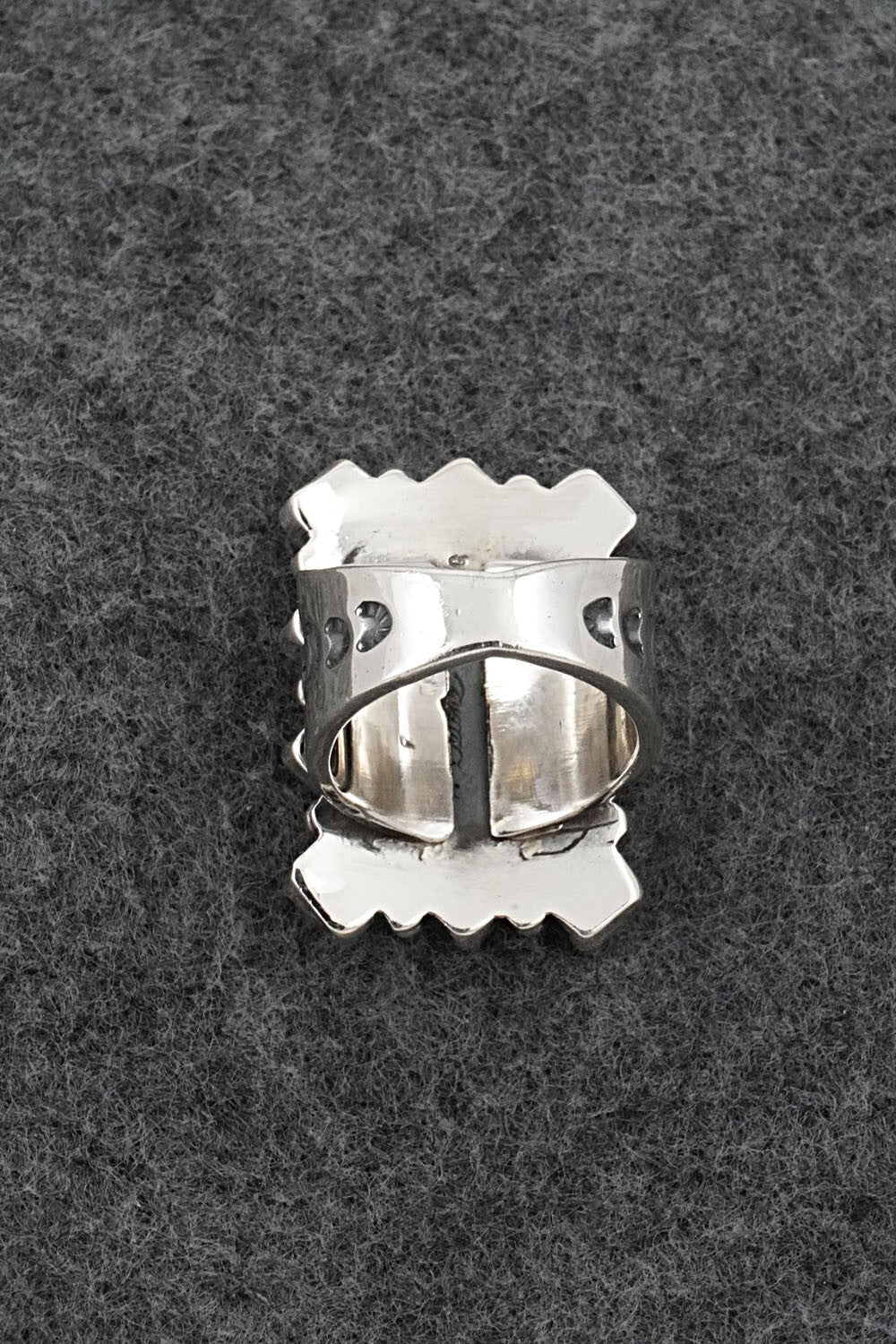 Coral & Sterling Silver Ring - Verley Betone - Size 5.5