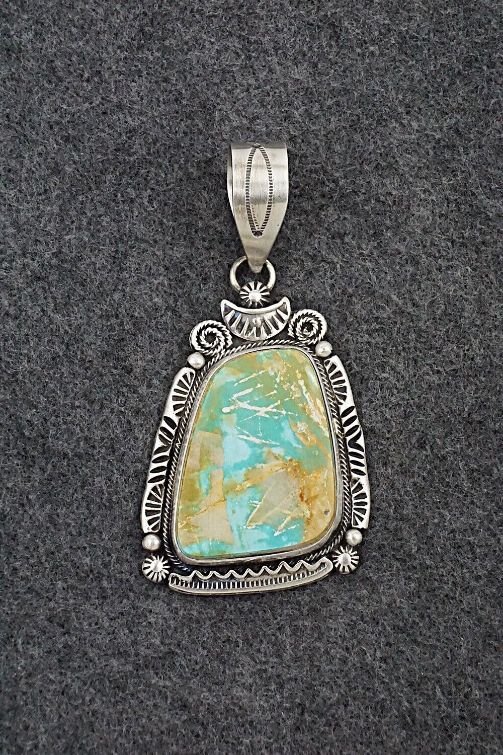 Turquoise & Sterling Silver Pendant - Jackson Hoskie