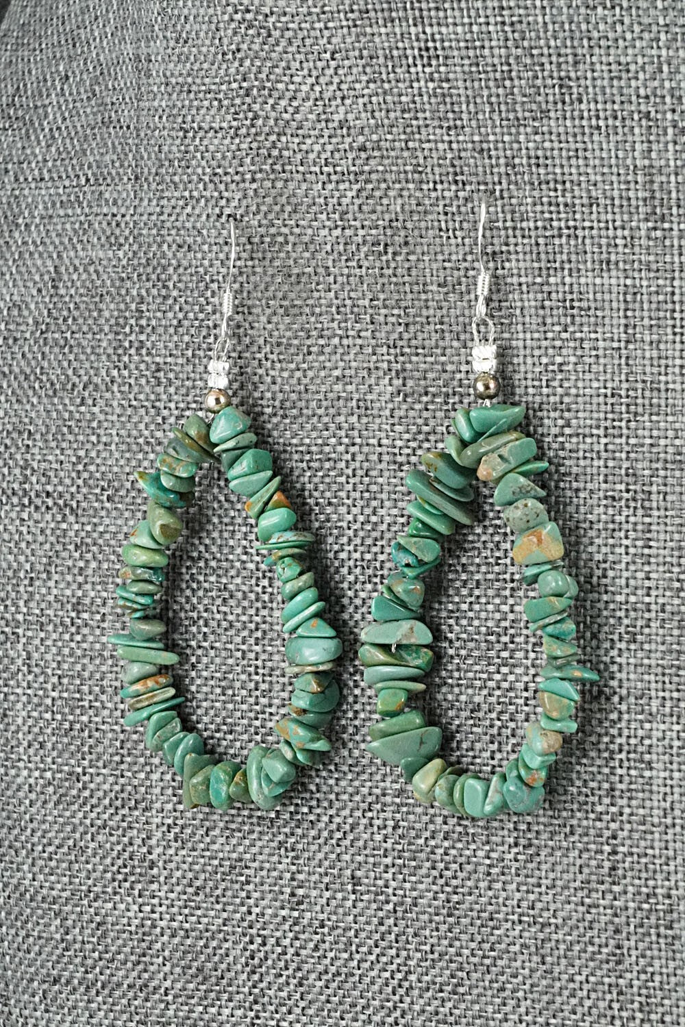 Turquoise & Sterling Silver Earrings - Doreen Jake