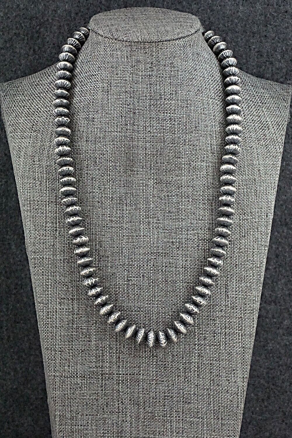 Sterling Silver Navajo Pearl Necklace 20" - Telisha Haley