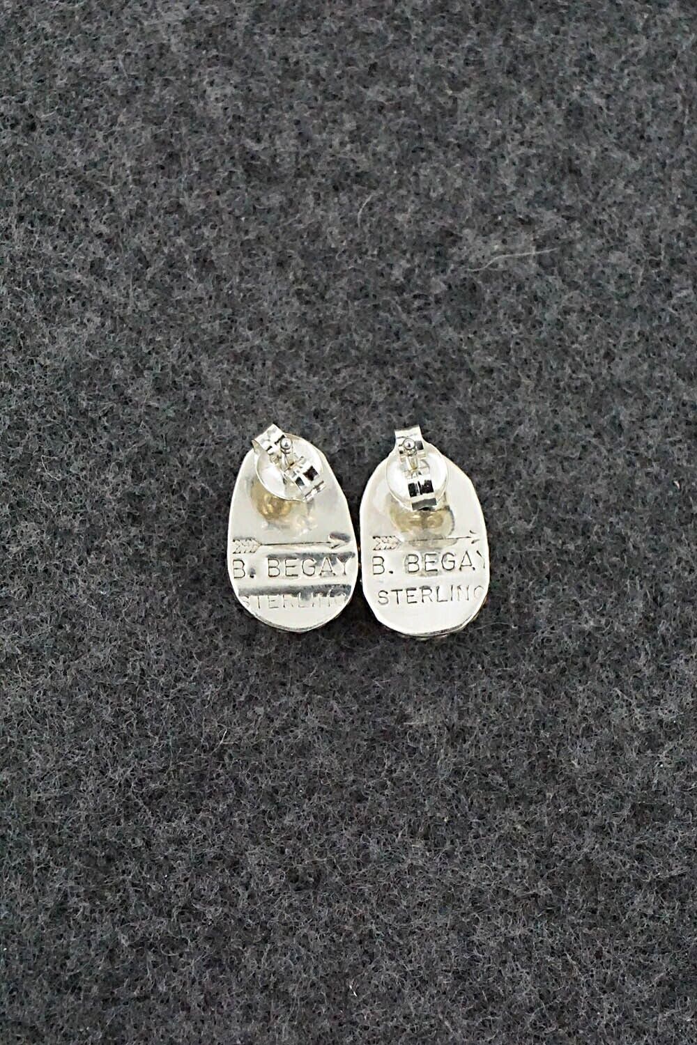Turquoise & Sterling Silver Earrings - B. Begay