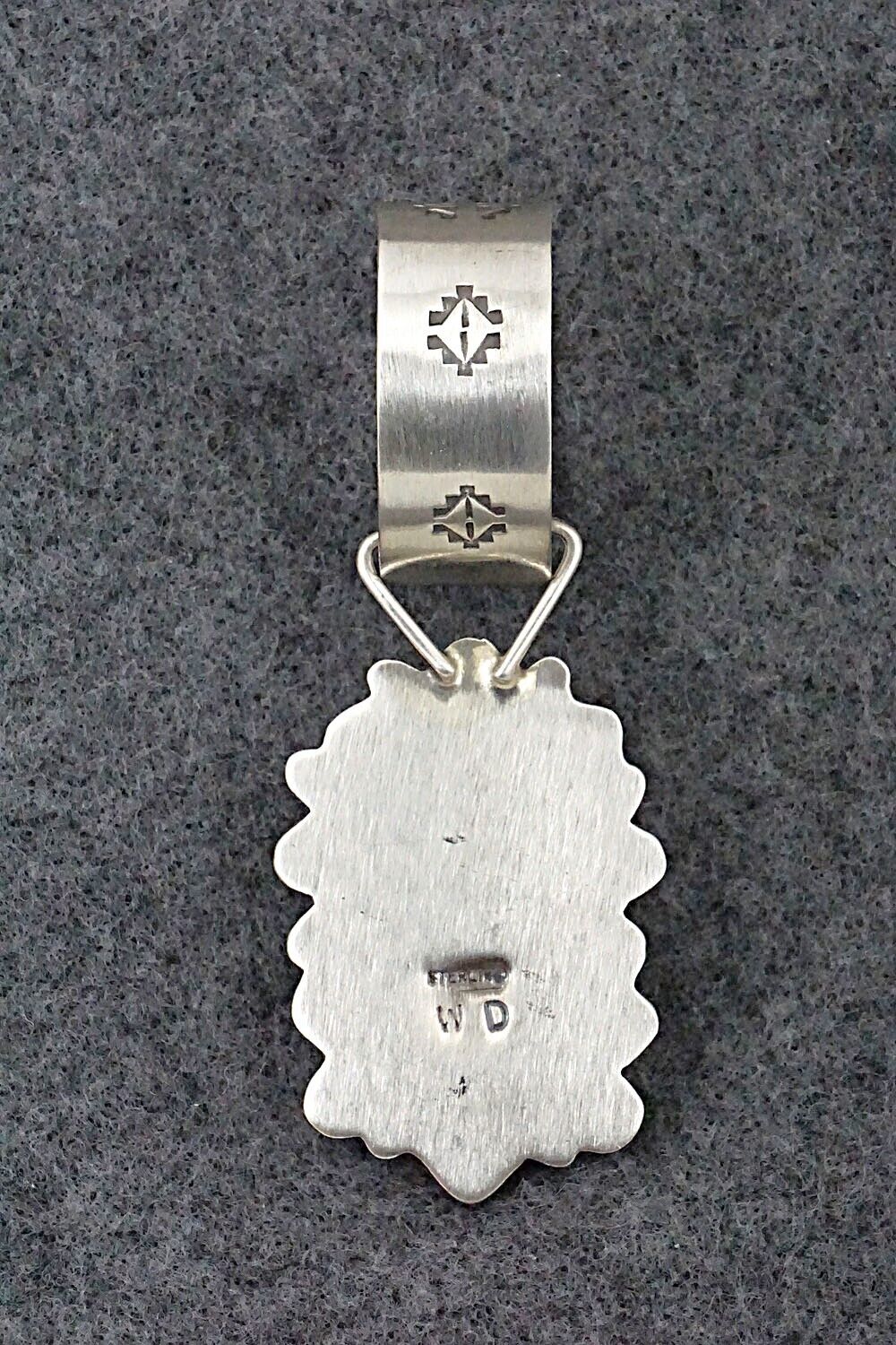 Turquoise and Sterling Silver Pendant - Wilson Dawes