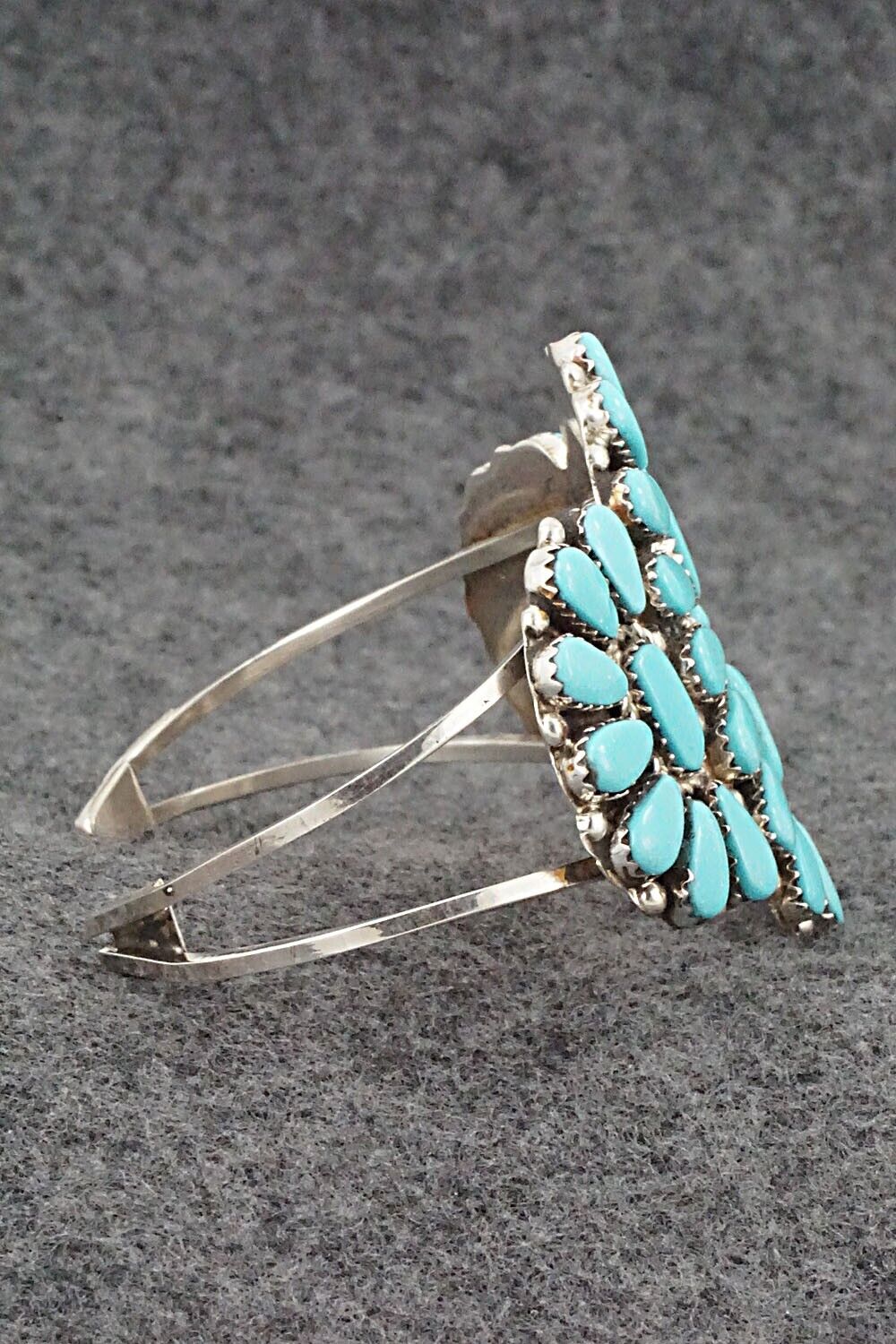 Turquoise & Sterling Silver Bracelet - Evangeline Tsabetsaye