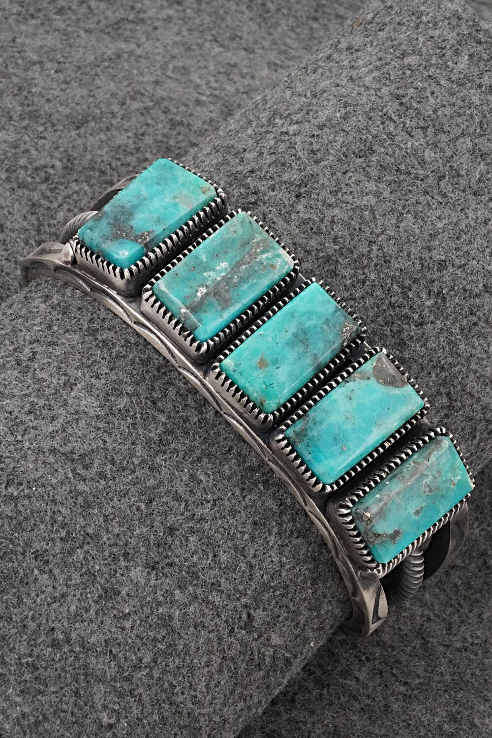 Turquoise & Sterling Silver Bracelet - Mark Yazzie
