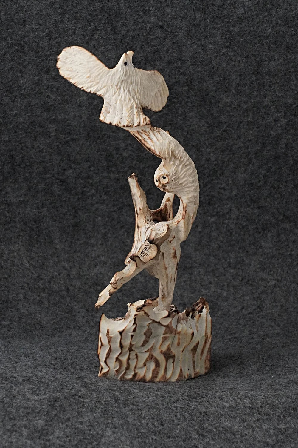 Owl & Eagle Zuni Fetish Carving - Ruben Najera
