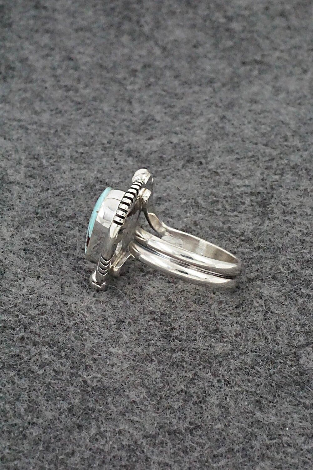 Turquoise & Sterling Silver Ring - Joelias Draper - Size 7 Adj.