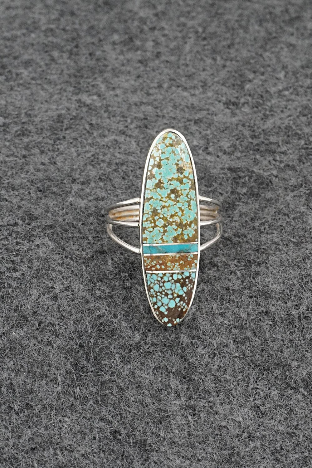 Turquoise & Sterling Silver Ring - Harold Smith - Size 8.25