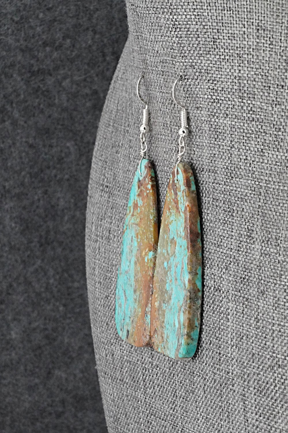 Turquoise & Sterling Silver Earrings - Louise Pete