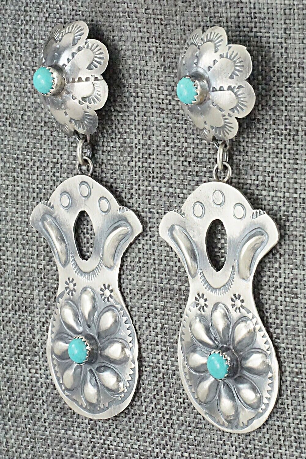 Turquoise & Sterling Silver Earrings - Samantha Yazzie