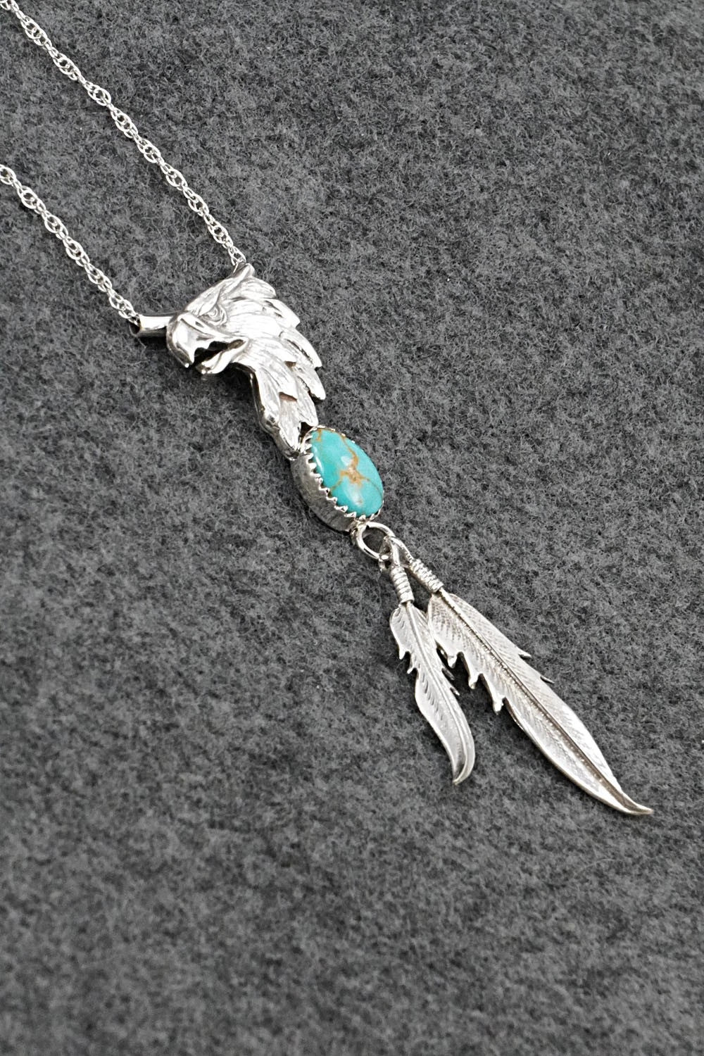 Turquoise & Sterling Silver Necklace - Genevieve Francisco