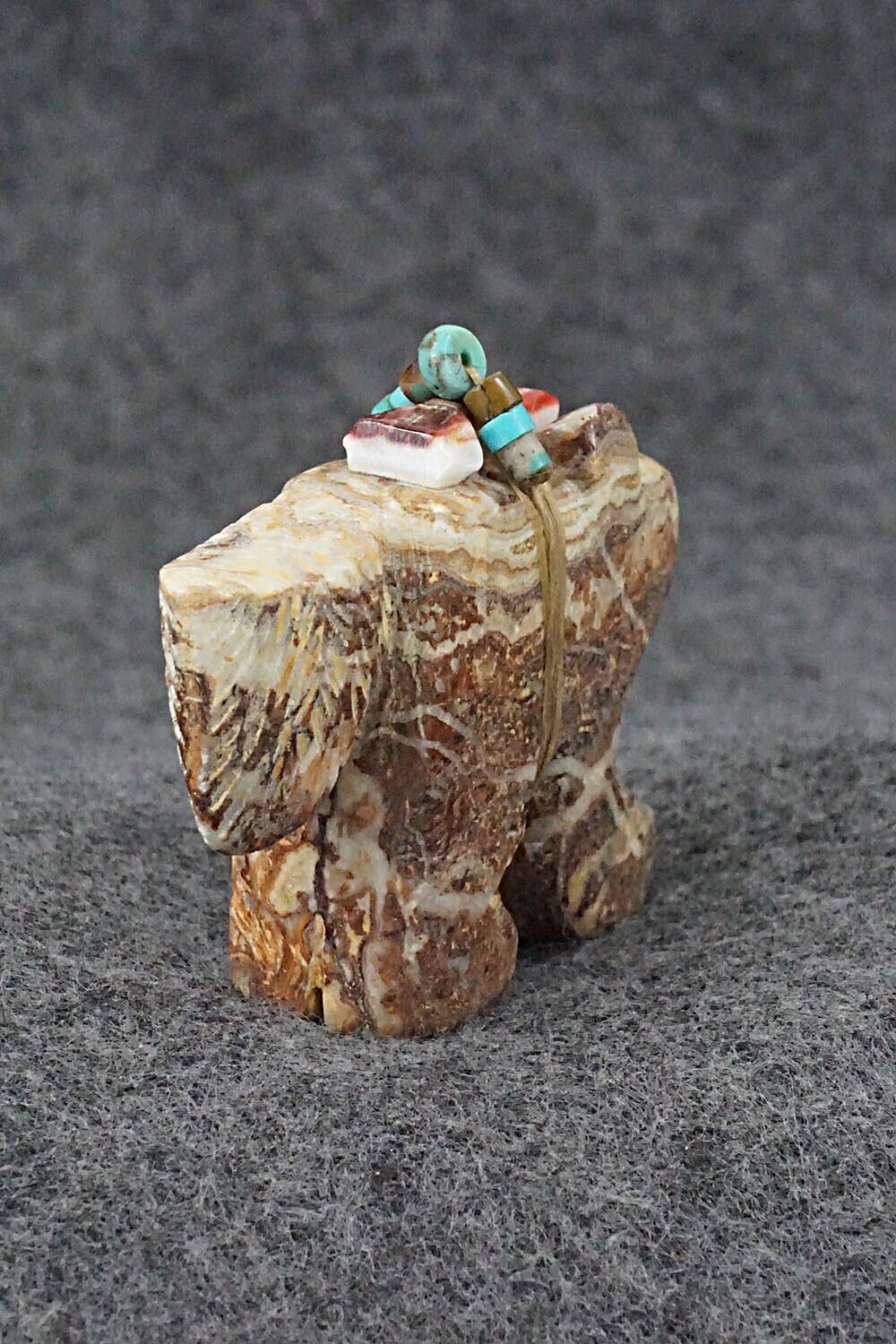 Wolf Zuni Fetish Carving - Danny Lonjose