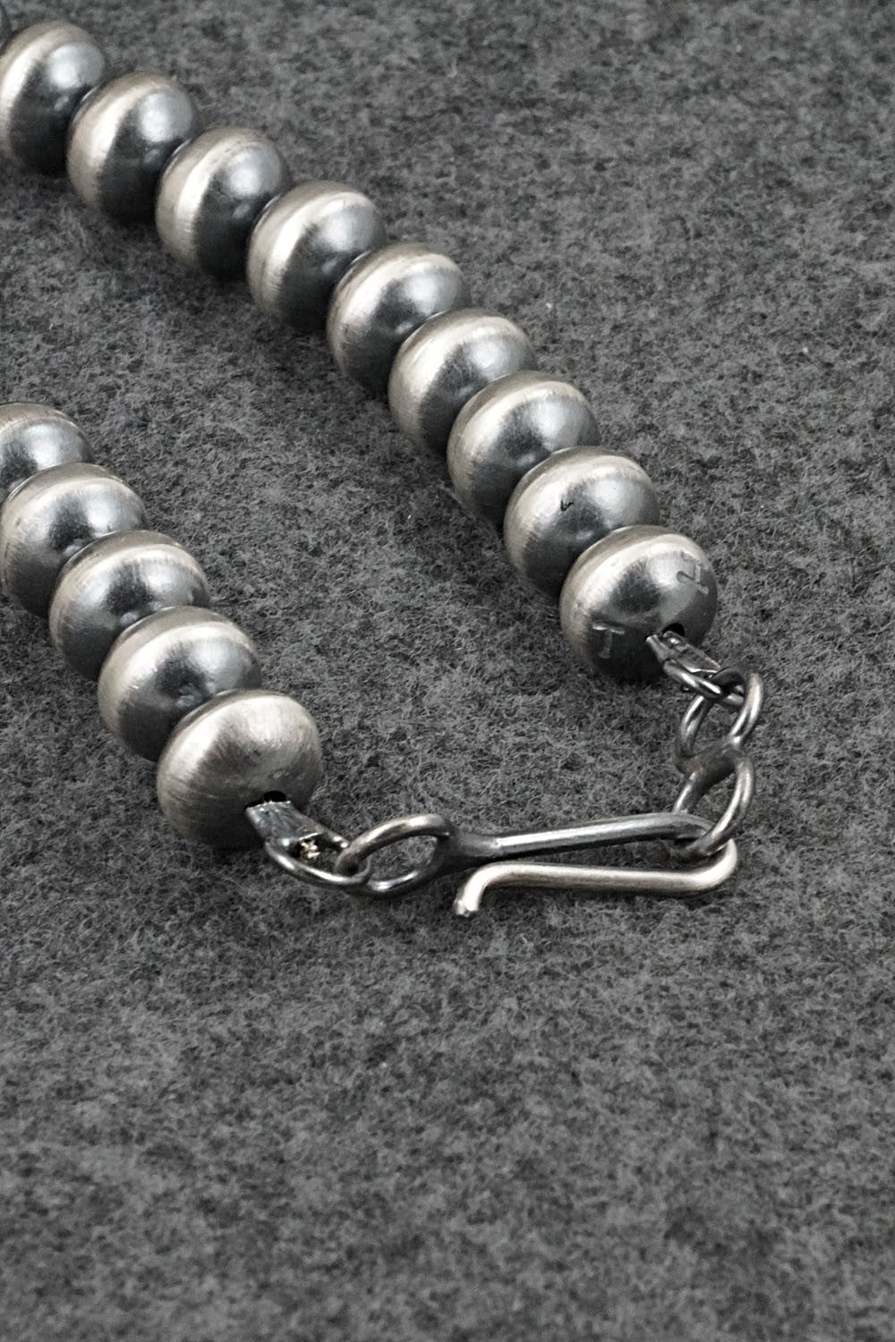 Sterling Silver Navajo Pearl Necklace 18" - Tonisha Haley