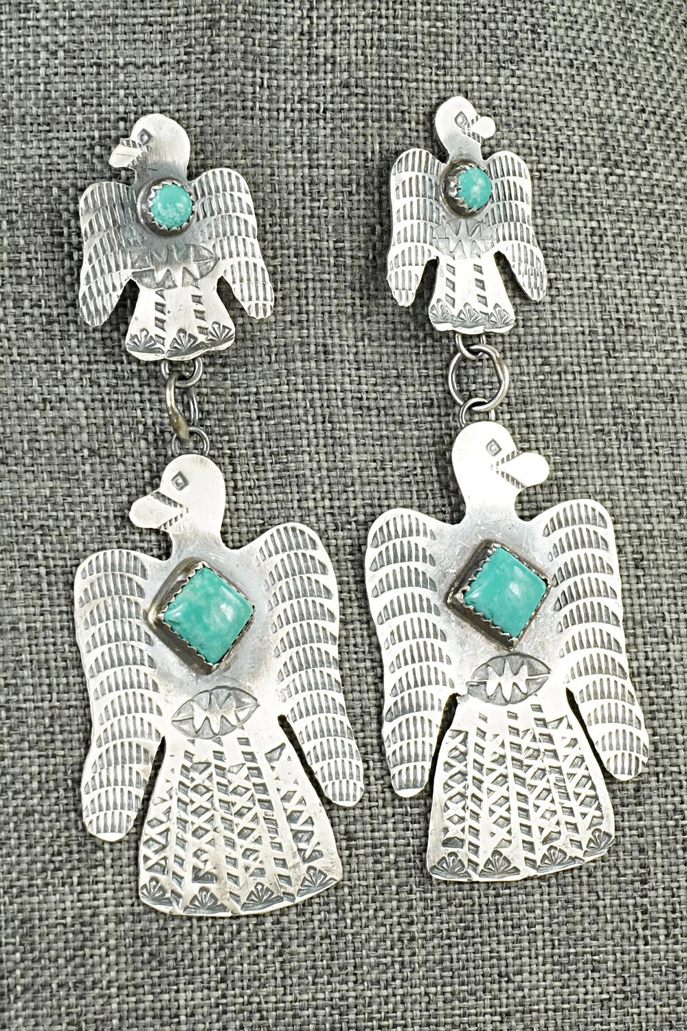 Turquoise & Sterling Silver Earrings - Gabrielle Yazzie