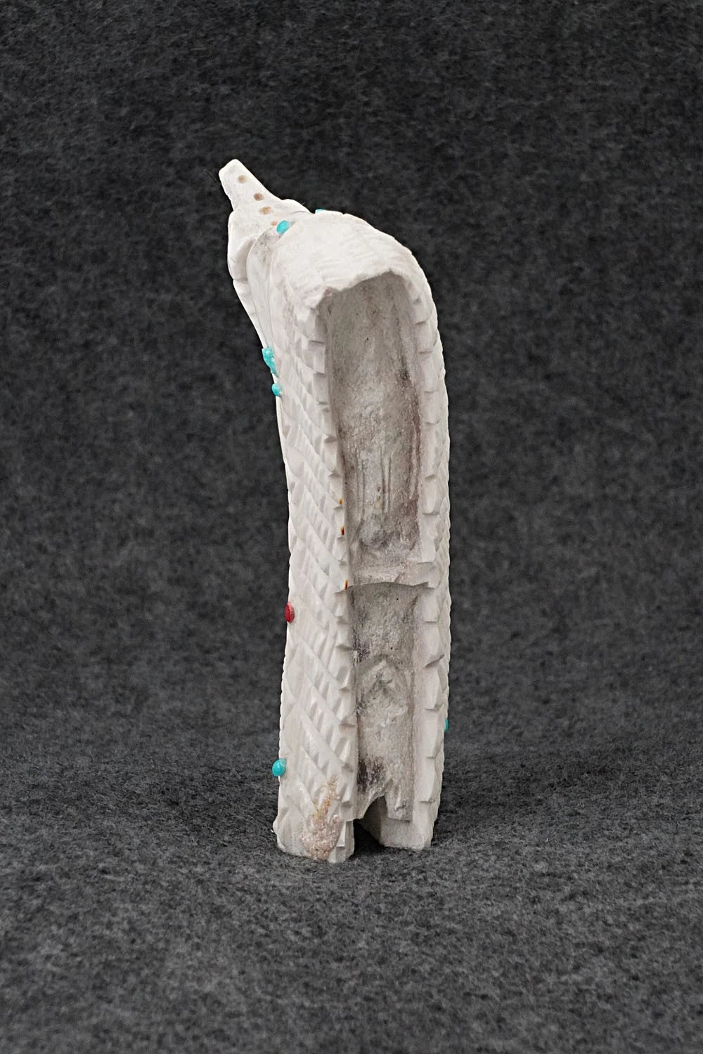 Chief Zuni Fetish Carving - Marlon Lowsayate