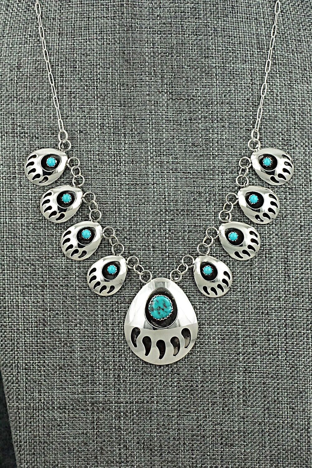 Turquoise & Sterling Silver Necklace - Leroy Parker