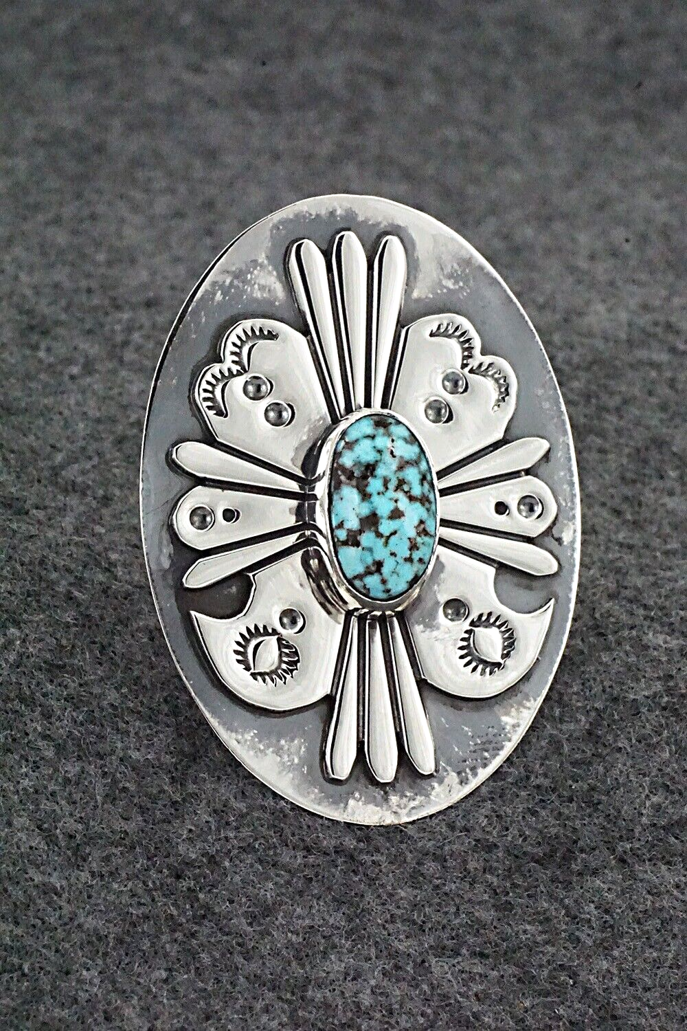 Turquoise & Sterling Silver Ring - Marita Benally - Size 7