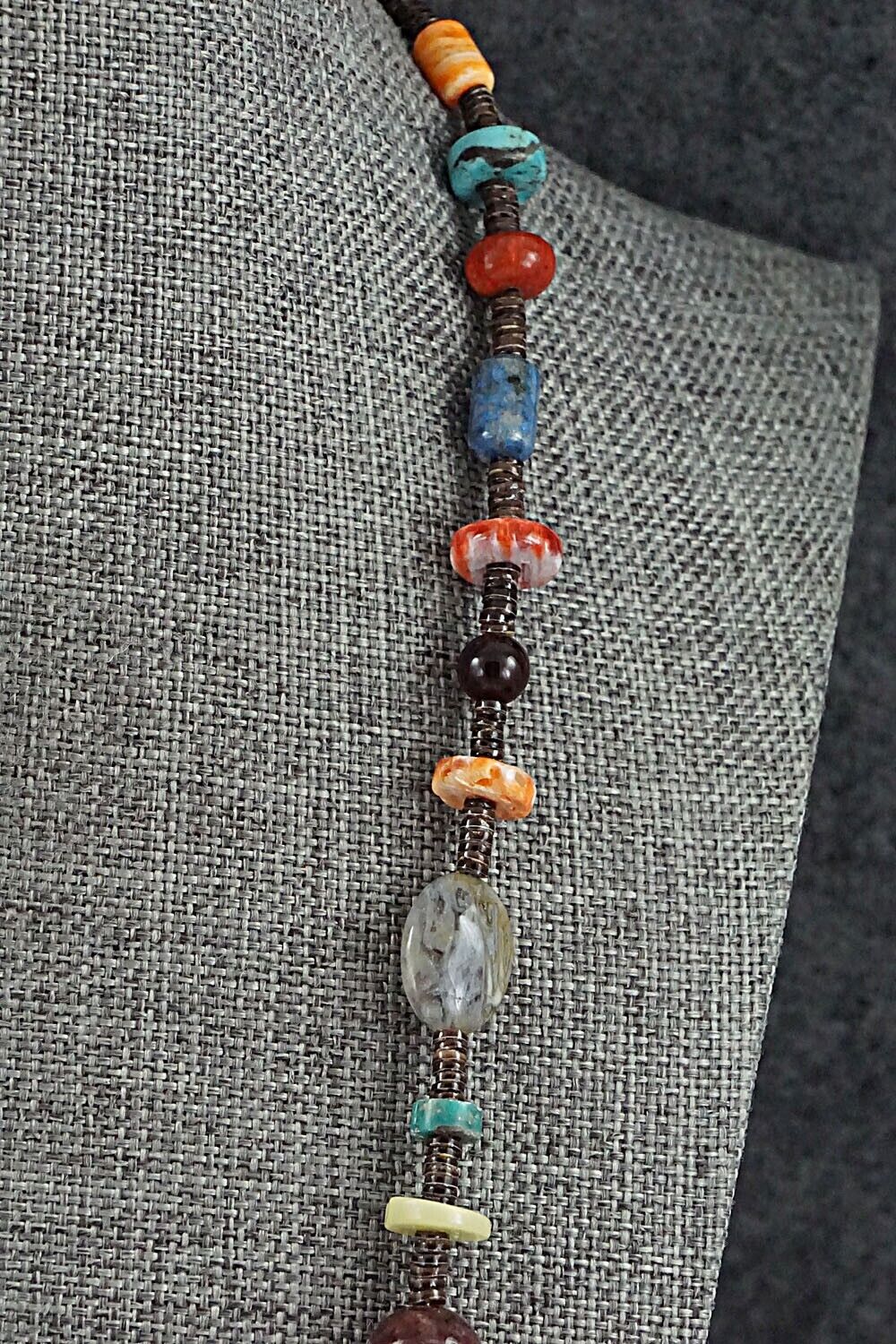 Multi-Stone and Sterling Silver Necklace - Helen Tsosie