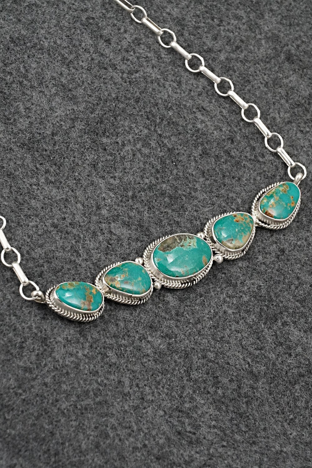 Turquoise & Sterling Silver Necklace - Rena Begay