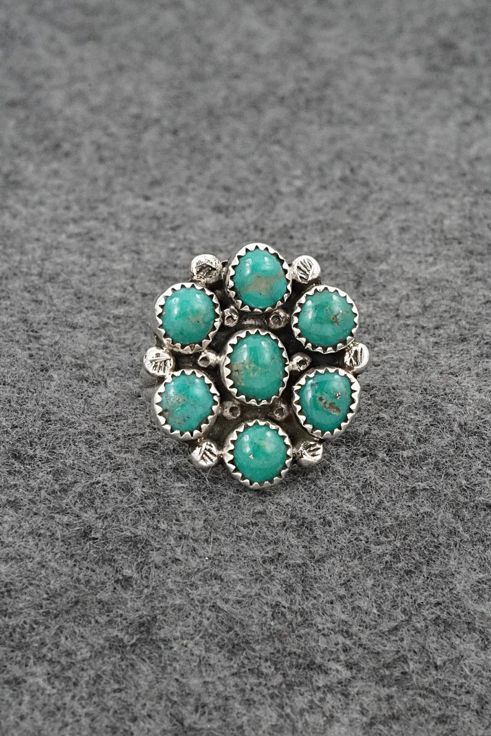 Turquoise & Sterling Silver Ring - Priscilla Reeder - Size 8.5
