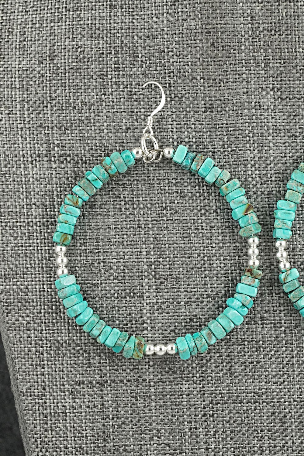 Turquoise & Sterling Silver Earrings - Doreen Jake