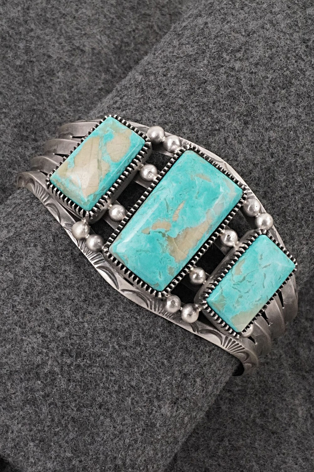 Turquoise & Sterling Silver Bracelet - Mark Yazzie