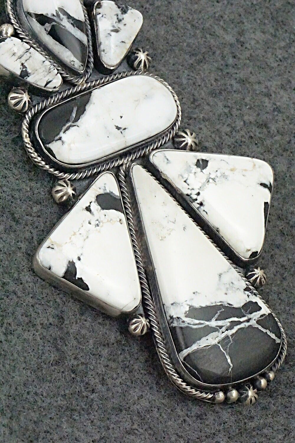 White Buffalo & Sterling Silver Pendant - Angela Martin