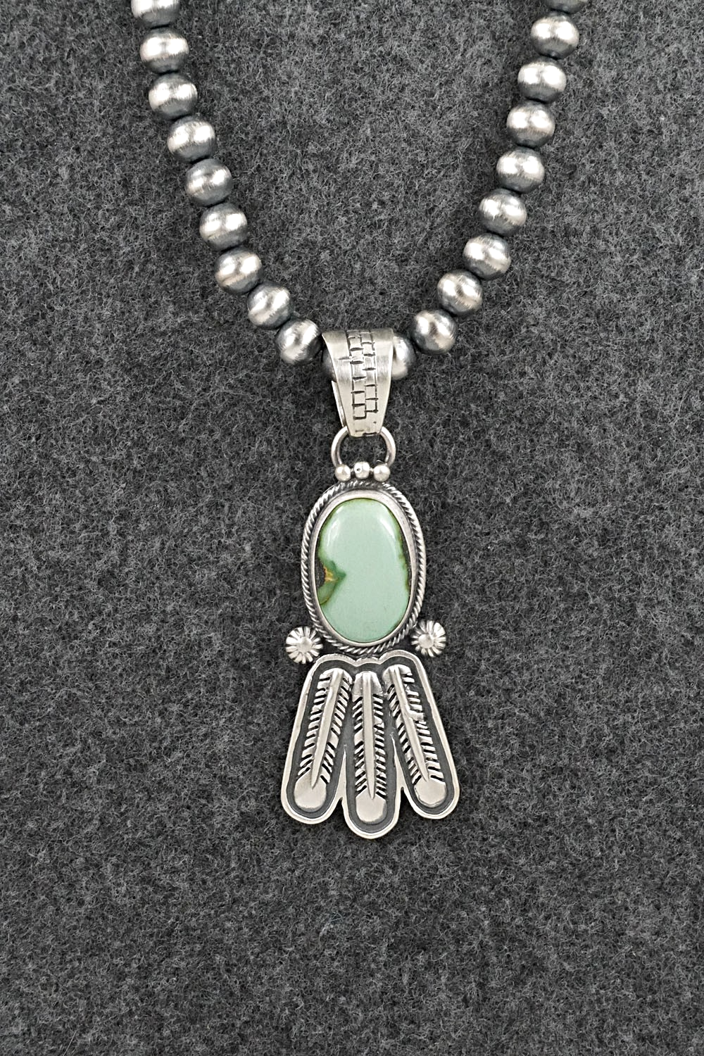 Turquoise & Sterling Silver Necklace - Verley Betone
