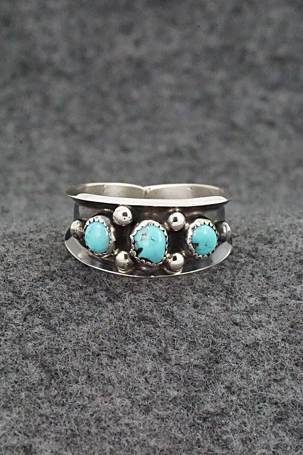 Turquoise & Sterling Silver Ring - Paul Largo - Size 11.5