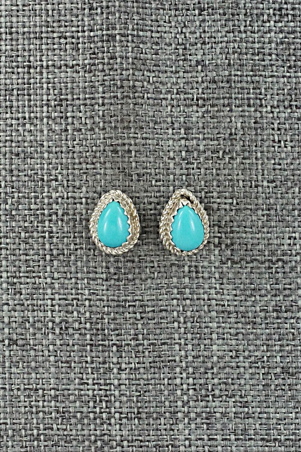Turquoise and Sterling Silver Earrings - Sally Arviso
