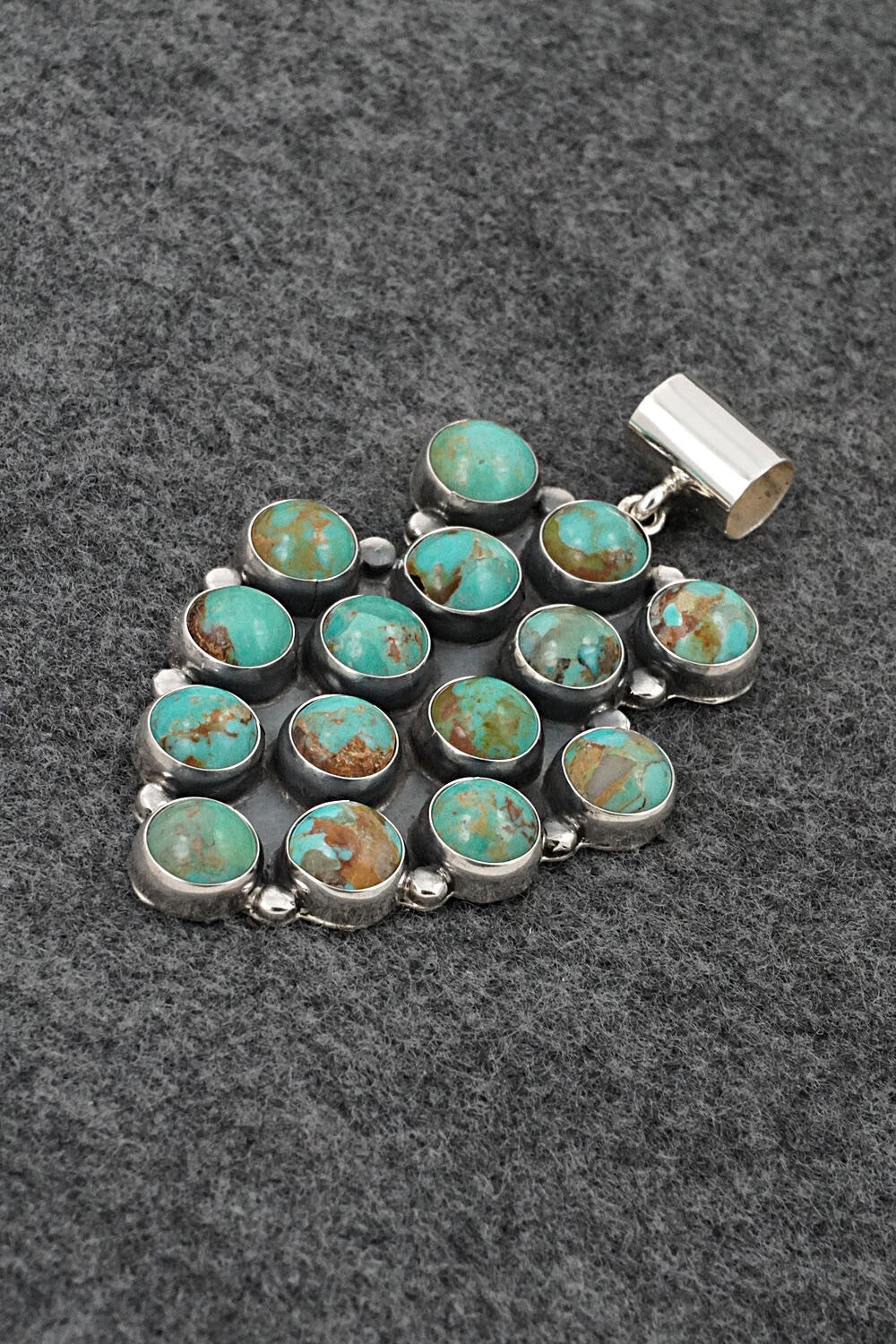 Turquoise & Sterling Silver Pendant - Martin Perry