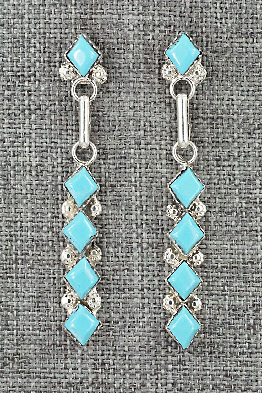 Turquoise & Sterling Silver Earrings - Olivia Qualo