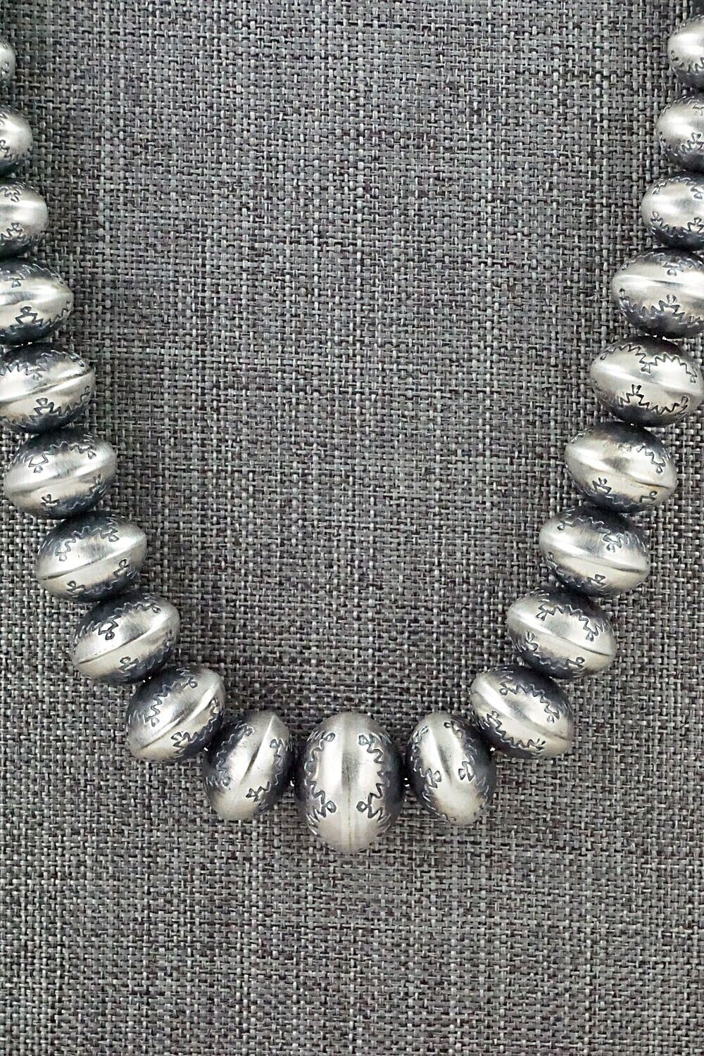 Sterling Silver Navajo Pearl Necklace - Bryannen Halwood