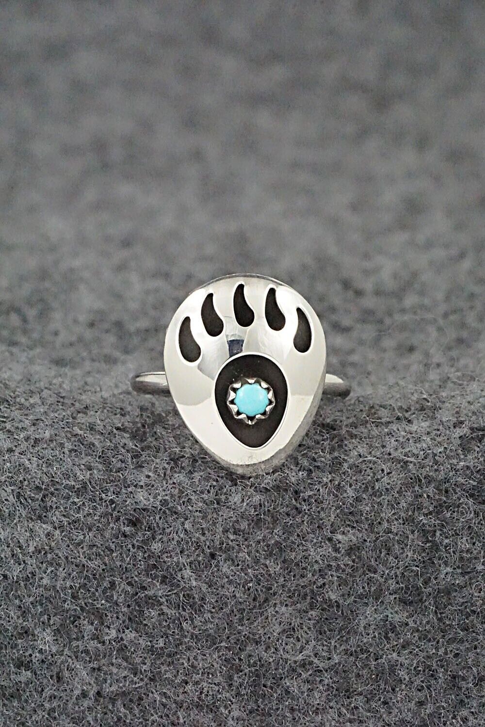 Turquoise & Sterling Silver Ring - Leta Parker - Size 5.75