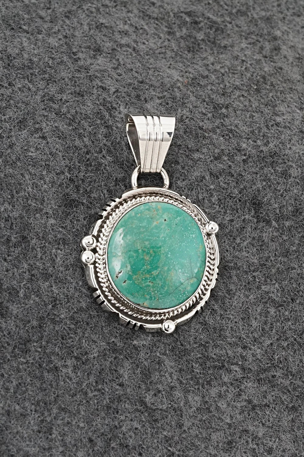 Turquoise & Sterling Silver Pendant - Marita Benally